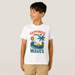 Felicidade Vem em Ondas - Camisa Inspiradora para