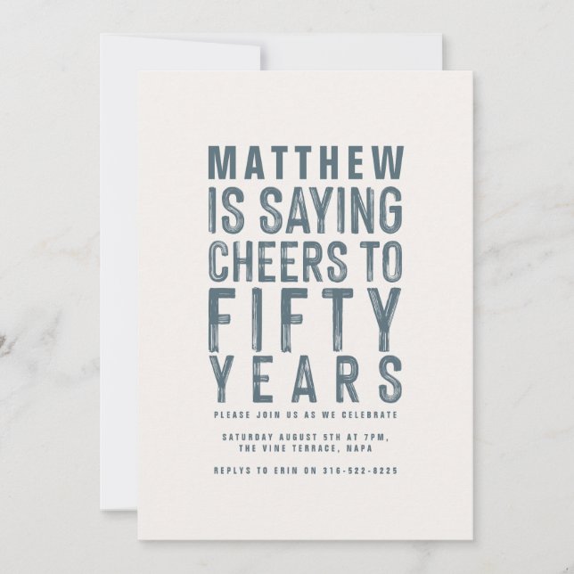 Felicidades coloridas para cinquenta anos de anive (Frente)