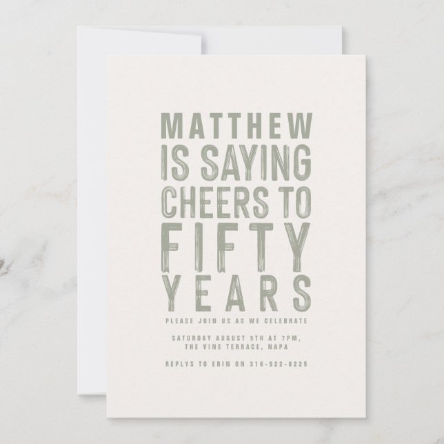 Felicidades coloridas para cinquenta anos de anive (Frente)