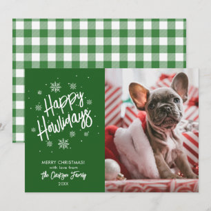 Felicidades Howlidays Convite de Foto de Floco de 