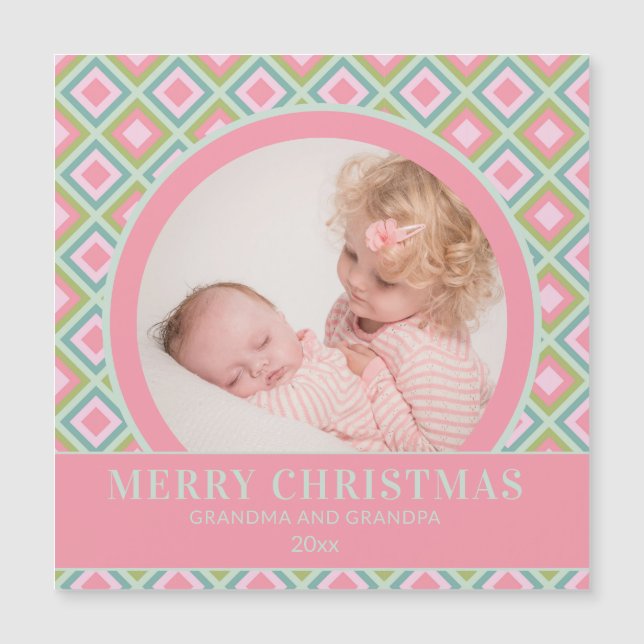 Felicidades Natal Avós Foto Pastel (Frente)