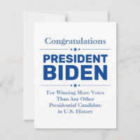 Felicita o Presidente Biden, Candidato Mais Votado