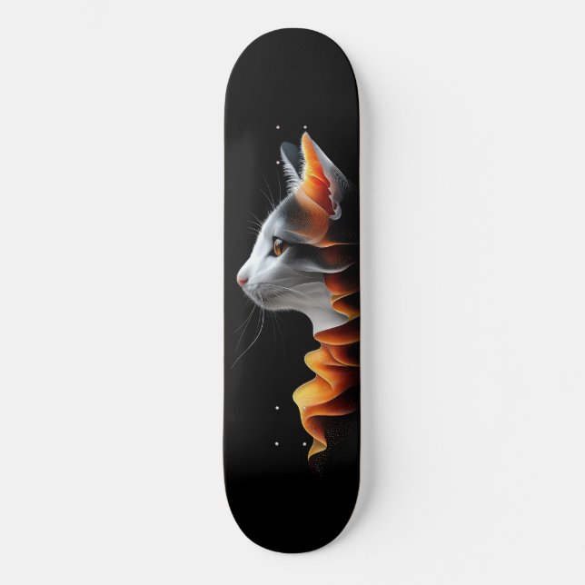 Feline Elegance Skateboard (Frente)