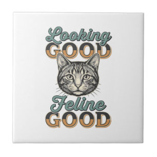 Felino de Boa Aparência Design de Gato Vintage_1