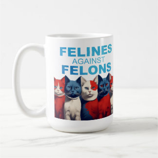 Felinos Contra Felons - Caneca KAMALA 2024