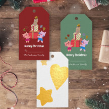 Felinos e presentes de coração vermelho Natal