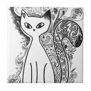 Felinos florais engraçados