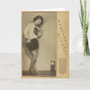 Felix O Gato com o cartão de saudação 1930