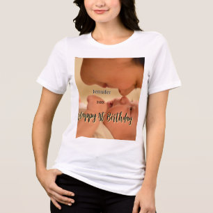 Feliz 1º aniversário crianças bebê mãe preto amare