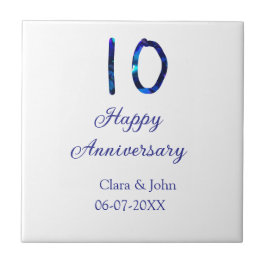 Feliz 10º aniversário data de adição do nome da li