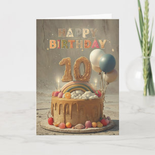 Feliz 10º Cartão de Aniversário