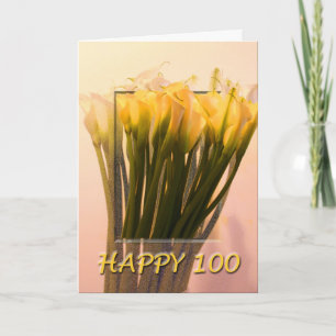 Feliz 100º Cartão de Saudação de Aniversário