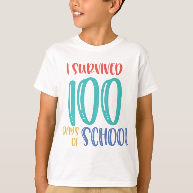 feliz 100º dia de camisetas escolares (Frente)