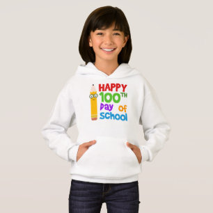 Feliz 100.º Dia de Crianças Escolares Hoodie