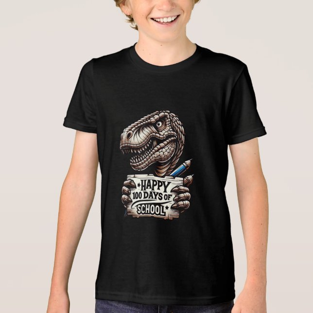 Feliz 100 Dias De Escola Assustador Engraçado (Frente)