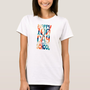 Feliz 100 Dias de Escola Camiseta Feminina de volt