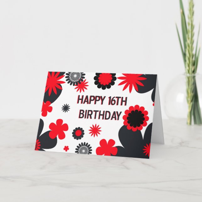 Feliz 16º Cartão de Aniversário (Frente)