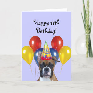 Feliz 17.º Aniversário - Cartão de Saudação