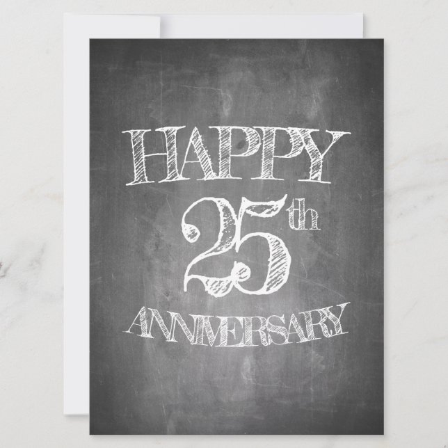 Feliz 25 do conselho de giz (Frente)