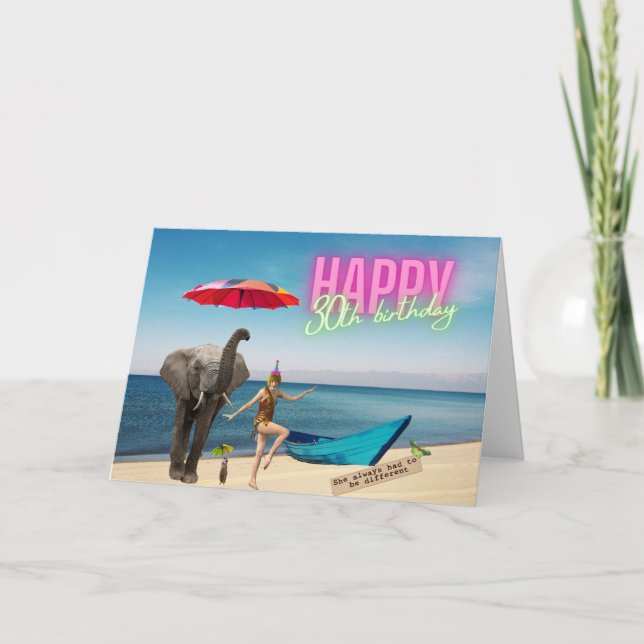 Feliz 30 Divertido e Cartão de Aniversário Engraça (Frente)