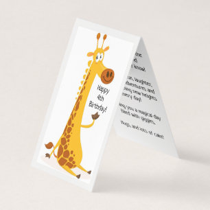 Feliz 4.º Aniversário - Cartão para Crianças