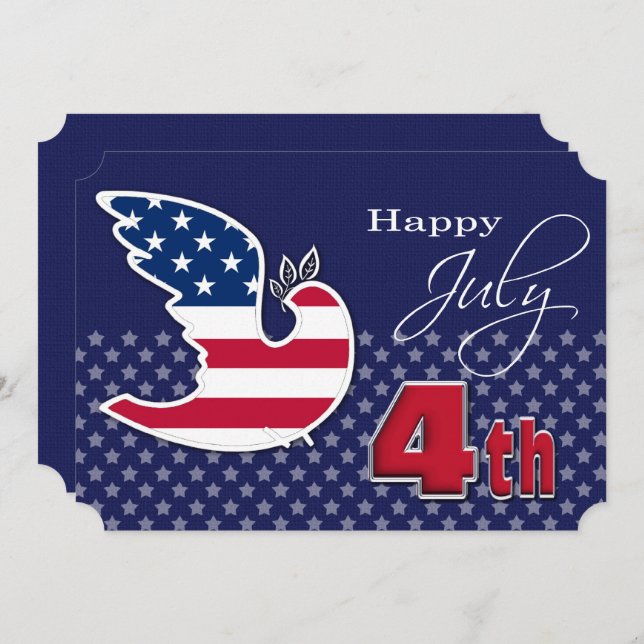 Feliz 4 de julho. Cartão de Saudação Simples Perso (Frente/Verso)