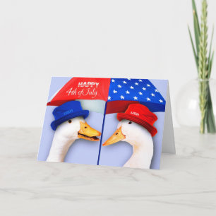 Feliz 4 de julho. Cartões Personalizados Engraçado
