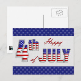Feliz 4 de julho. Cartões postais design patriótic