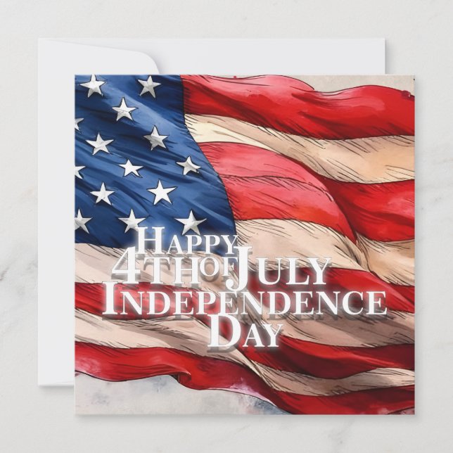 Feliz 4 de julho - Dia da Independência (Frente)
