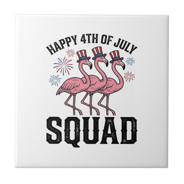 Feliz 4 de Julho Flamingo Squad Design Vetorial_1 (Frente)