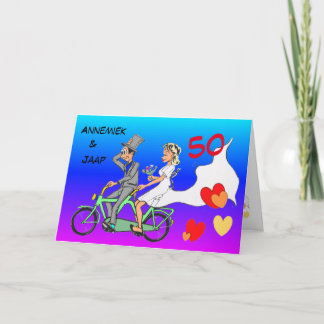 Feliz 50º aniversário de casamento. Cartão