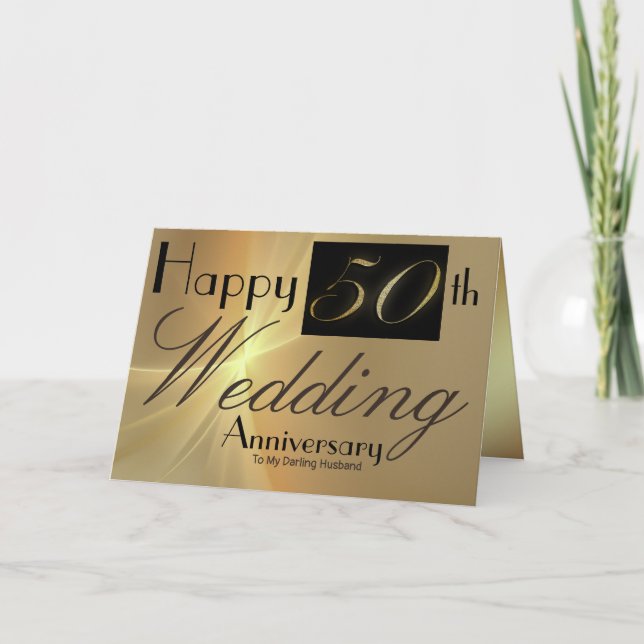 Feliz 50º aniversário de casamento do meu cartão d (Frente)