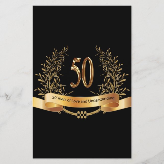 Feliz 50º aniversário de casamento Presentes (Frente)