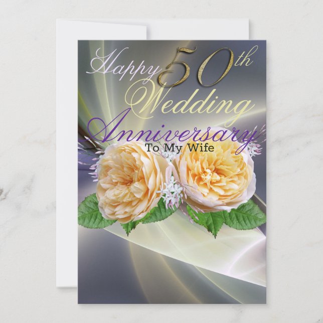 Feliz 50º aniversário do casamento com a minha esp (Frente)