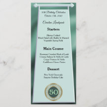 Feliz 50º Aniversário do Menu Folha Verde da Leve
