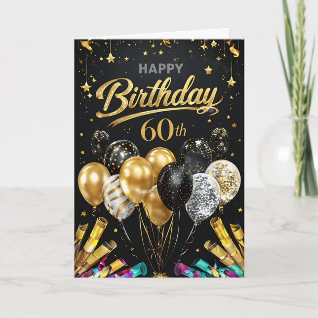 Feliz 60º Cartão de Aniversário (Frente)