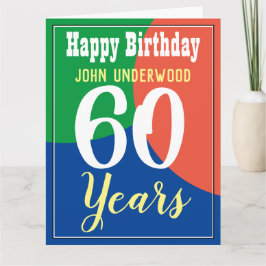 Feliz 60º Cartão de Aniversário