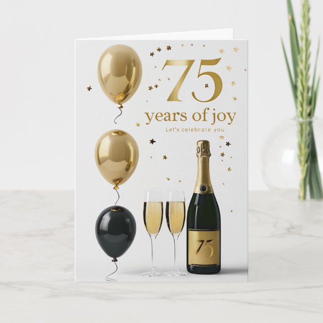 Feliz 75º Cartão de Aniversário (Frente)