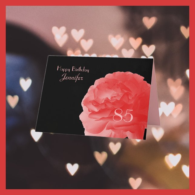 Feliz 85º Cartão de Saudação de Aniversário, Rosa  (Criador carregado)