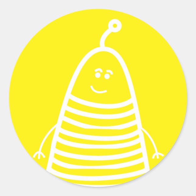 Feliz adesivo de emoção Robô! (Frente)