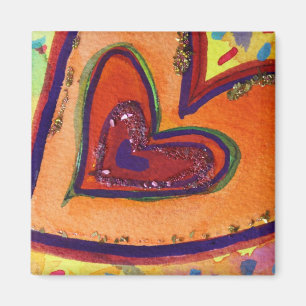 Feliz Amor Corações Imã de geladeira Personaliz