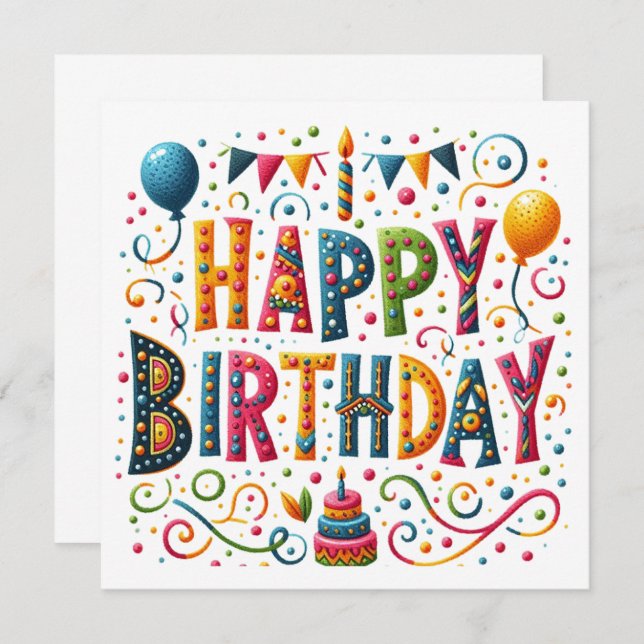 Feliz aniversário (Frente/Verso)