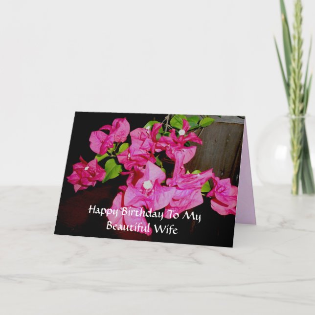 Feliz aniversario a meu cartão bonito da esposa (Frente)