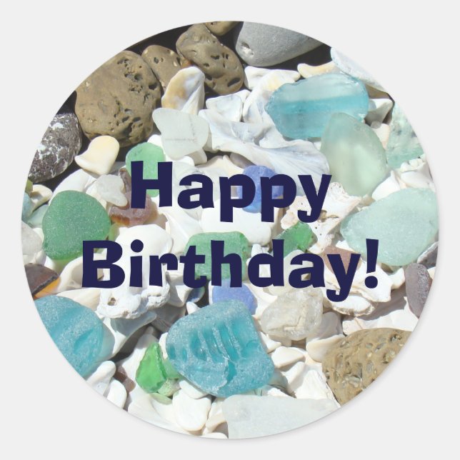 Feliz Aniversário! adesivos selos de envelope Conv (Frente)