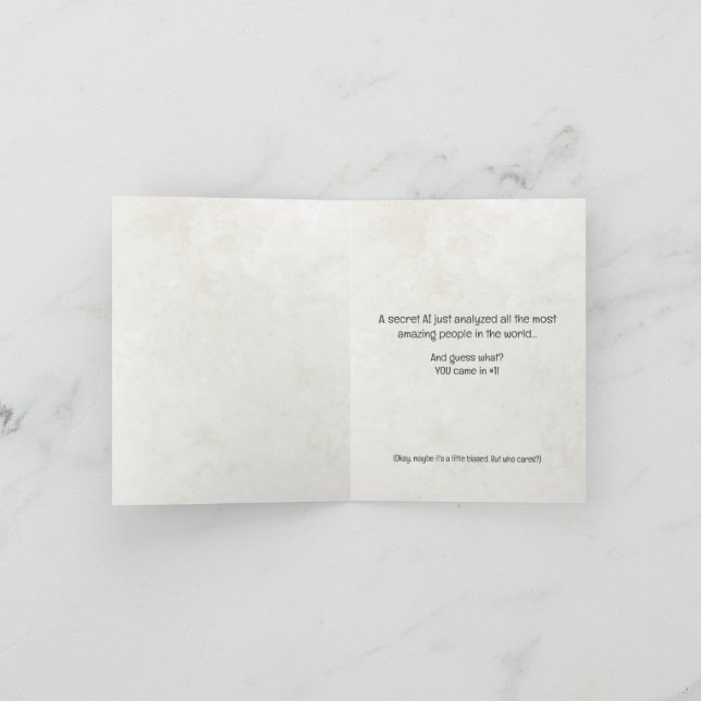 "Feliz Aniversário" Ai Cartão Saudável (Interior)