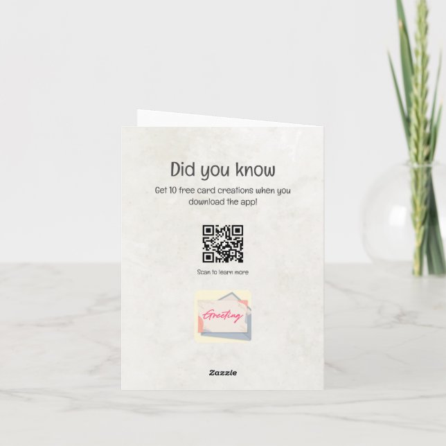 "Feliz Aniversário" Ai Cartão Saudável (Verso)