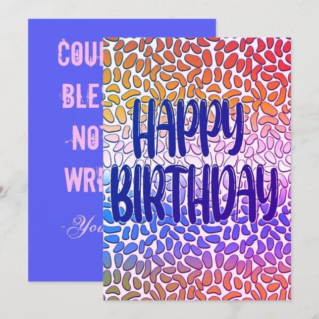 Feliz aniversário, amor! (Frente/Verso)