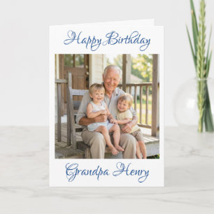 Feliz Aniversário Avô Modelo de Foto Personalizado