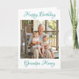 Feliz Aniversário Avô Modelo de Foto Personalizado