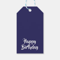 Feliz Aniversário Azul #26235C Etiquetas de Presen